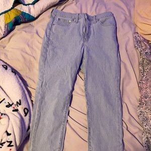 J.crew skinny jeans with white lines, waist size 27